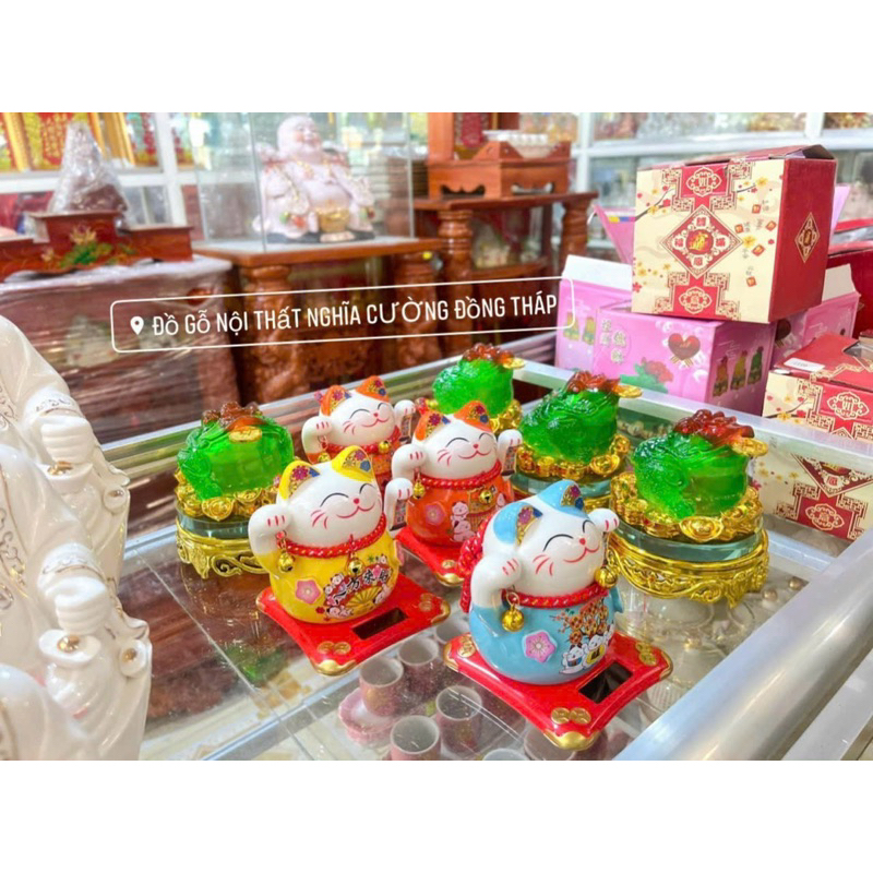 Mèo Thần Tài - Mèo Ngoắt Sử Dụng Năng Lượng Mặt Trời 🔥 FREESHIP 🔥 Màu đẹp