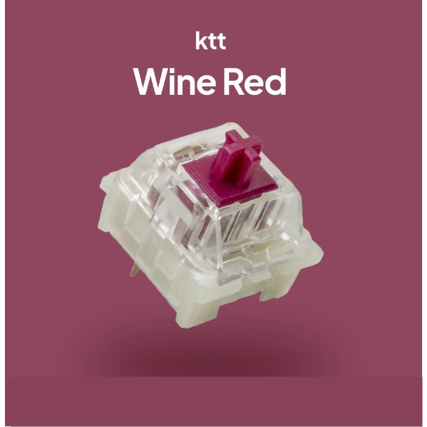 Switch KTT Red Wine V2 Linear / công tắc bàn phím Switch ktt Vang Đỏ 3 pin
