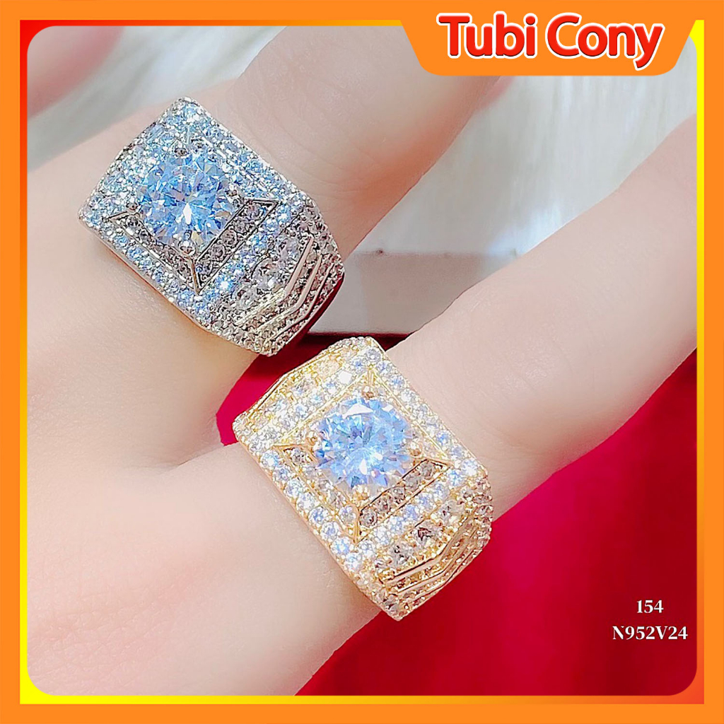 Nhẫn Nam Mạ Vàng 24K ( 01 Chiếc ) N952 - Tubi Cony - Bao Đổi Trả Trong 07 Ngày