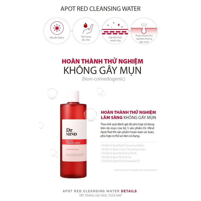 Nước tẩy trang Dr.MIND 500ml