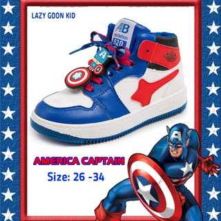 Giày thể thao bé trai America Captain AC1 xanh dương đế Eva chống trơn trượt