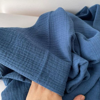 Vải Muslin màu xanh dương