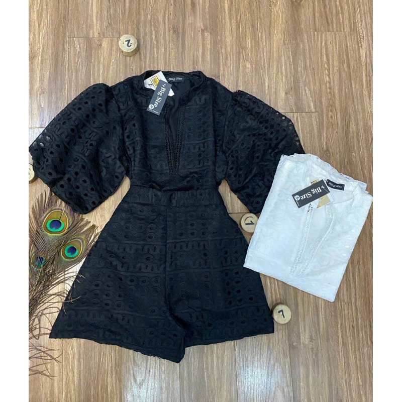 🎖 Set Bộ Ren Cổ V Bigsize 60-90kg 💋 Bigsize Rin Heo