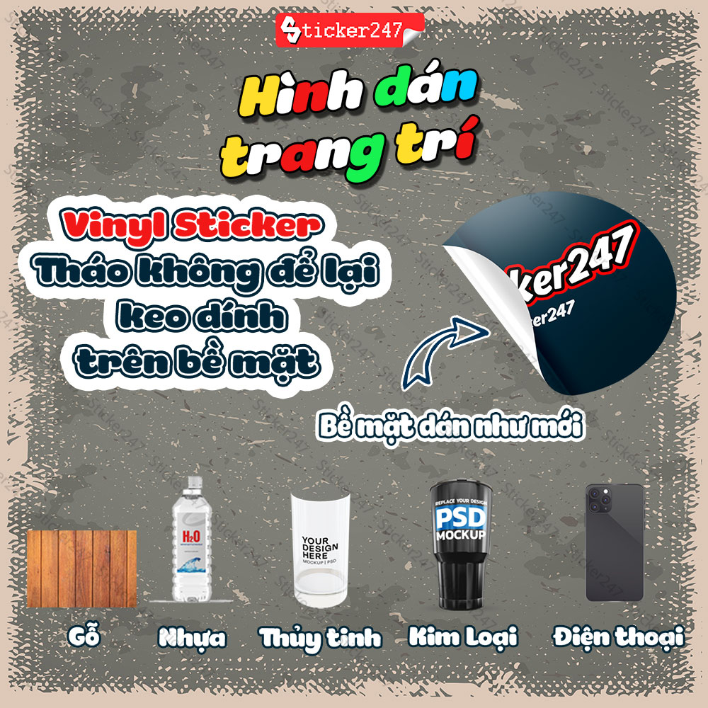 Sticker Vintage Poster Phim Cổ Điển 🌈𝑭𝒓𝒆𝒆𝒔𝒉𝒊𝒑 chống nước, sticker laptop, điện thoại, đàn guitar, mũ bảo hiểm, vali R17