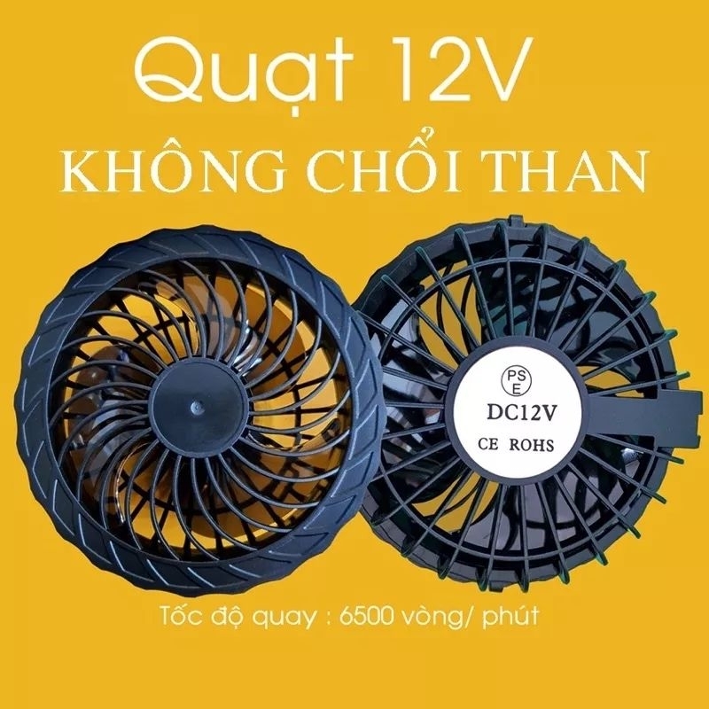 Bộ pin quạt áo điều hòa 30000 mah 12v không chổi than chính hãng GIFV bảo hành 1 năm