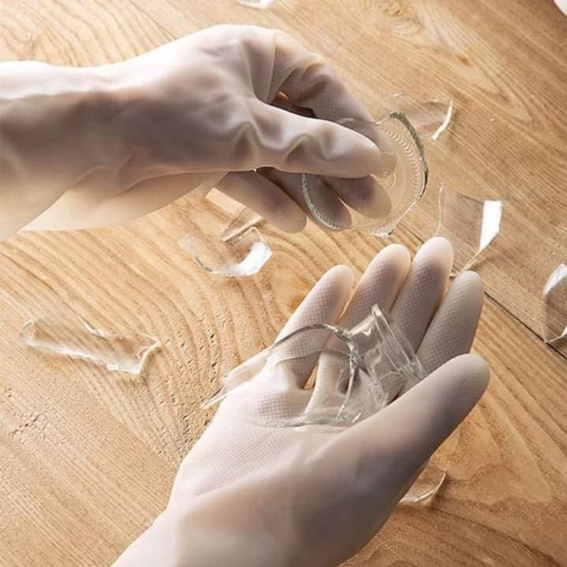 Găng Tay Cao Su Rửa Chén Bát, Găng Tay Đa Năng Siêu Dài Siêu Bền Hình Con Huơu, Găng Tay Đàn Hồi Tốt Chống Rách