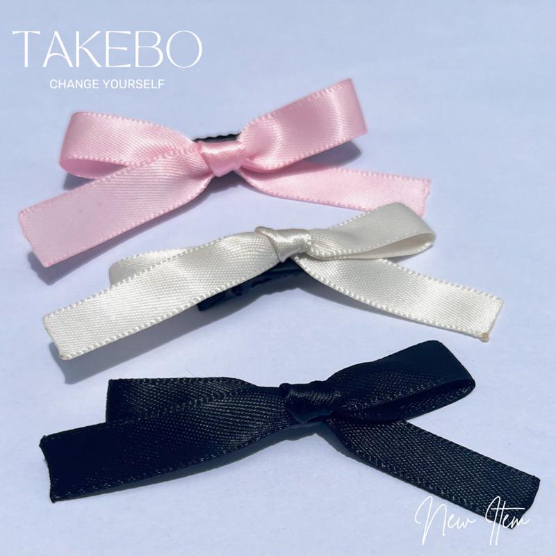 Kẹp nơ ruy băng vải  có ảnh thật trơn màu giống Jennie Blackpink dễ thương thời trang dành cho bạn nữ