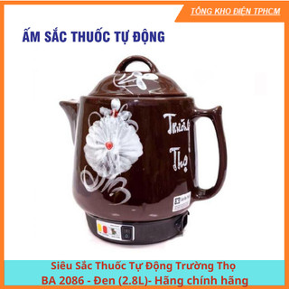 Siêu sắc thuốc tự động trường thọ ba 2086 - đen - hãng chính hãng