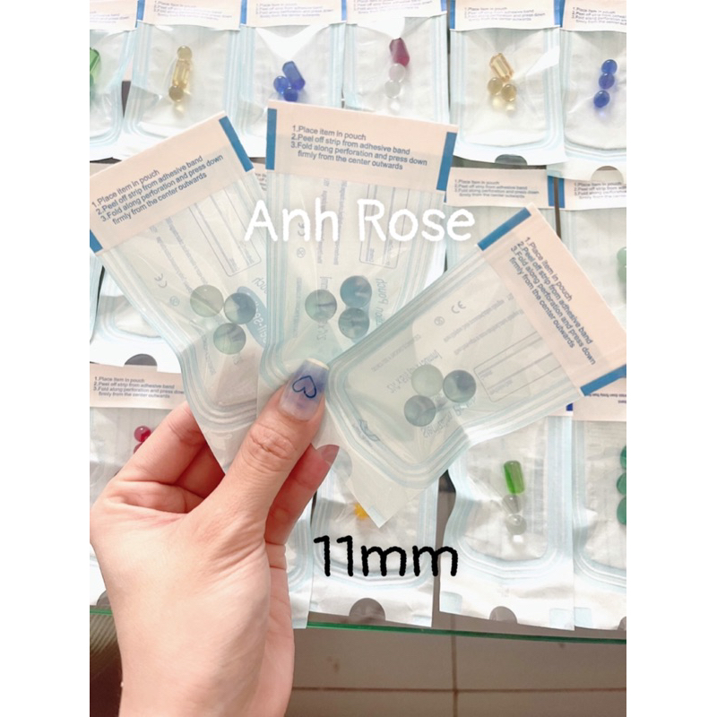 Bi đá thuỷ tinh tròn bộ 3v