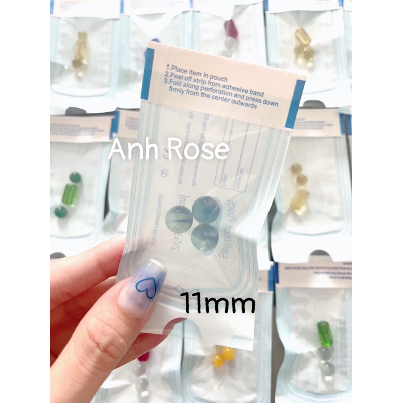 Bi đá thuỷ tinh tròn bộ 3v