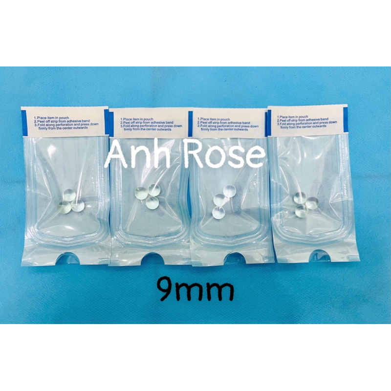 Bi đá thuỷ tinh tròn bộ 3v