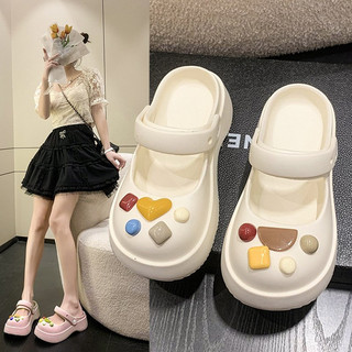 【SIÊU NÓNG】Dép sục nữ đế dày 3.5cm Mũi Tròn Đáng Yêu, nhiều hình tùy chọn dễ thương