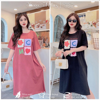 Đầm Bầu Form Dài Hàng Thái Cực Xinh Chật Êm Mền Mịn Mát Xẻ Tà Nhiều Mẫu YUNATiDUS