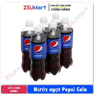 Nước ngọt Pepsi cola (lốc 6 chai) loại 600ml