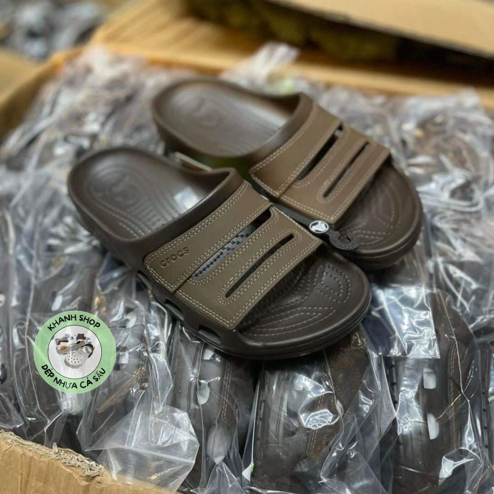 Dép lê cross yukon sport cho nam, chuẩn xịn full box màu nâu