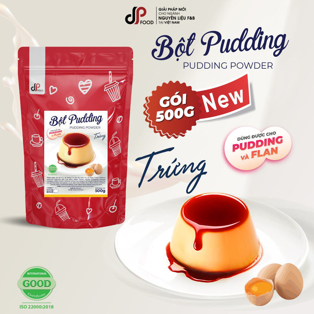 Bột Pudding Trứng 500G DPFOOD