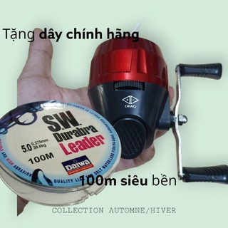 Máy câu cá đen đỏ bl10s + tặng 1 cuộn 100m dây dù sw siêu bền chính hãng