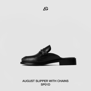 Dép Sục Da Nam Cao Cấp Giả Form Giày August Slipper With Chains SP01