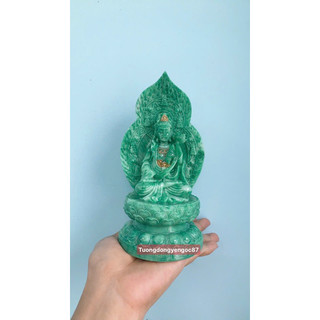 Tượng phật đại thế chí bồ tát xanh cao 18 cm
