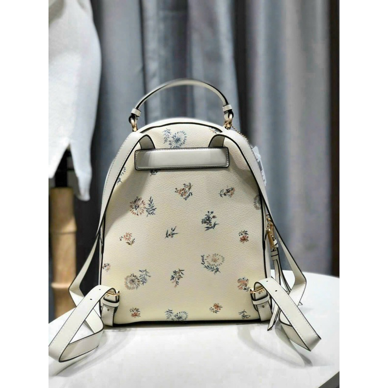 TNS-Balo form vuông siêu  Coaz Jordyn backpack--tone trắng hoa nhí dễ thương
