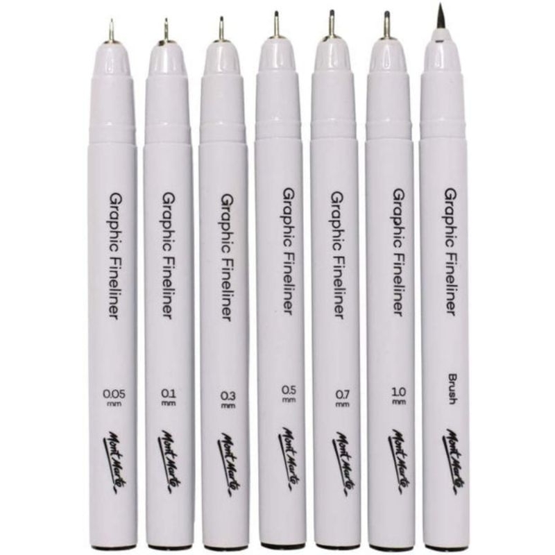 Bút Line Đi Nét Vẽ Tranh Truyền Thần Graphic Fineliners Mont Marte