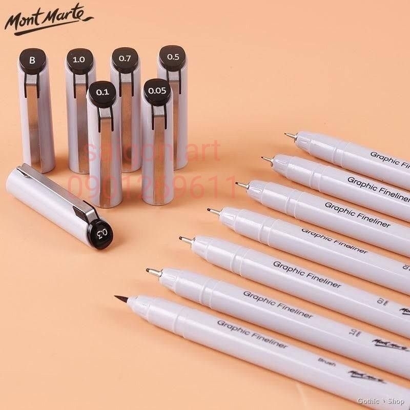 Bút Line Đi Nét Vẽ Tranh Truyền Thần Graphic Fineliners Mont Marte