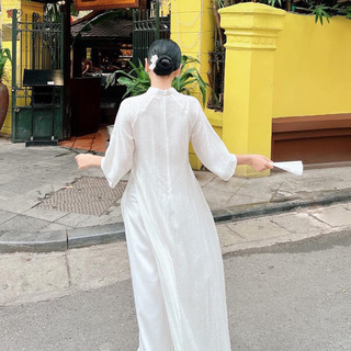 set áo dài tơ đũi