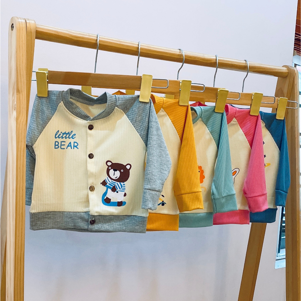 Áo khoác tăm dáng bomber cho bé trai, bé gái