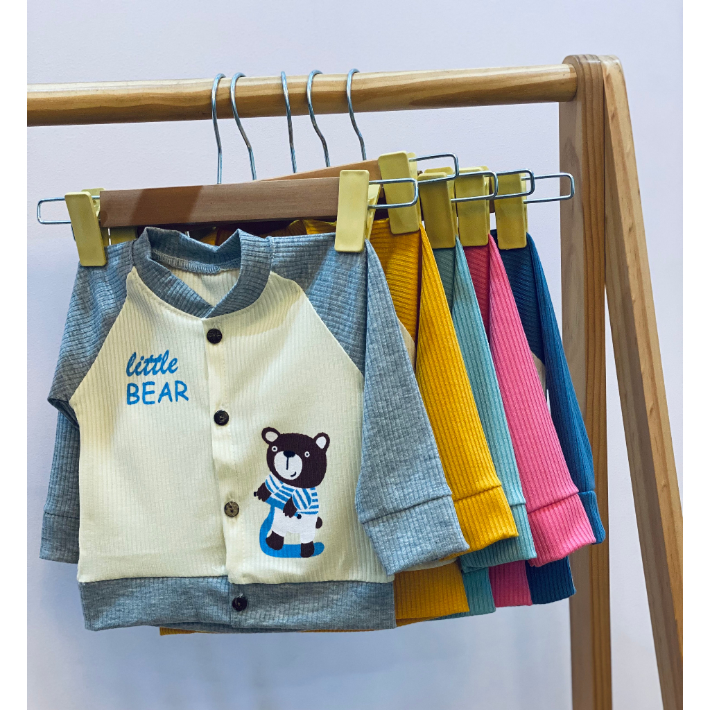 Áo khoác tăm dáng bomber cho bé trai, bé gái