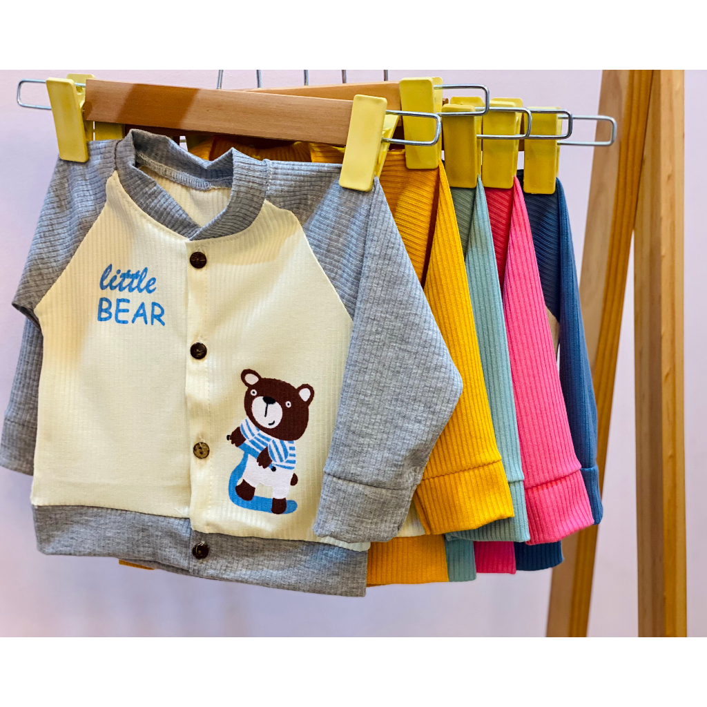 Áo khoác tăm dáng bomber cho bé trai, bé gái