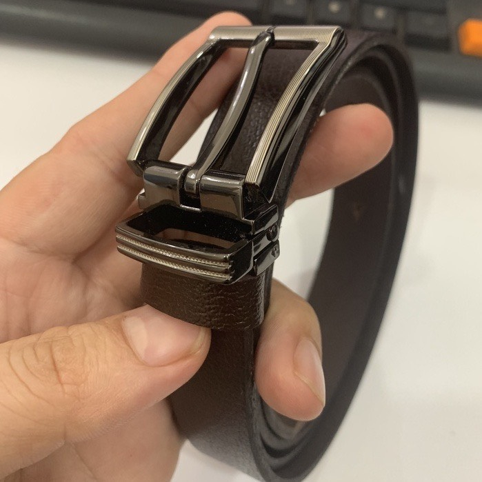 Thắt Lưng Nữ Da Bò Khóa Cài Kim Phong Cách Thời Trang Cao Cấp Cho Phái Nữ Màu Nâu