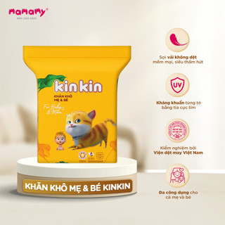 Khăn khô đa năng trẻ em KinKin combo túi 900gr + túi 600g, tiết kiệm cho mẹ, an toàn cho bé