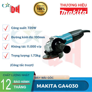 Máy mài góc cầm tay công suất lớn 100mm - 720w makita ga4030 - hàng chính hãng