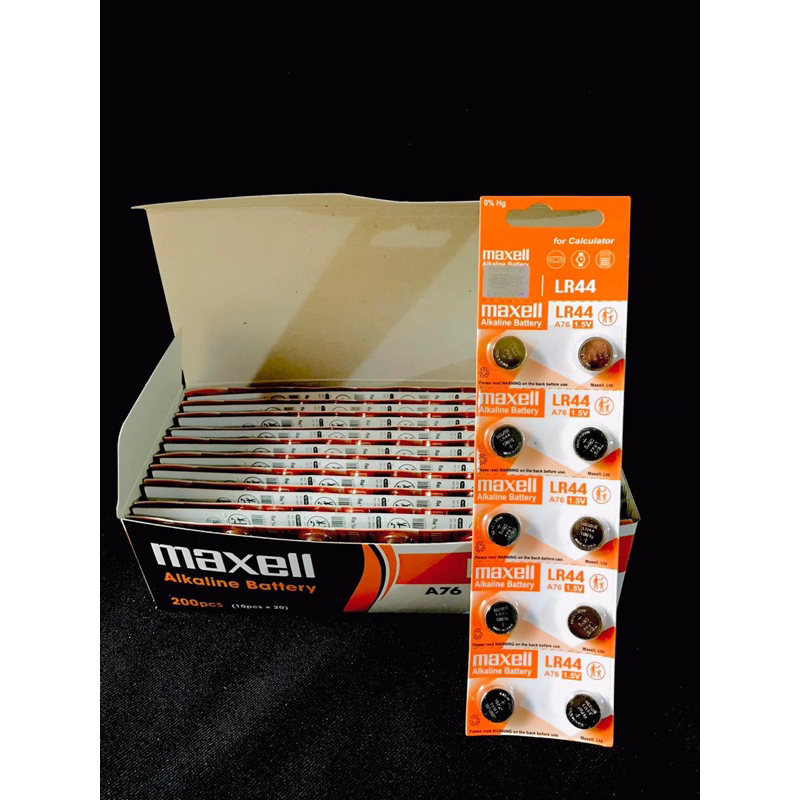 Pin LR44 / LR1130 / LR41 Maxell Vỉ 10 Viên Chính Hãng