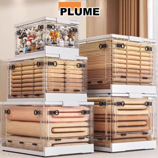 hộp đựng quần áo hộp nhựa đựng đồ trong suốt gập lại 120L thùng đựng đồ chơi Có Nắp & Bánh xe