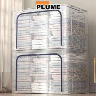 Túi Đựng Quần Áo hộp lưu trữ khung thép túi đựng chăn màn 110L hộp nhựa trong suốt không thấm PVC có thể gập lại