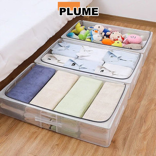  hộp đựng quần áo túi vải khung théphộp lưu trữ trong suốt hộp đựng đồ dưới gầm giường chống nước chống bụi 