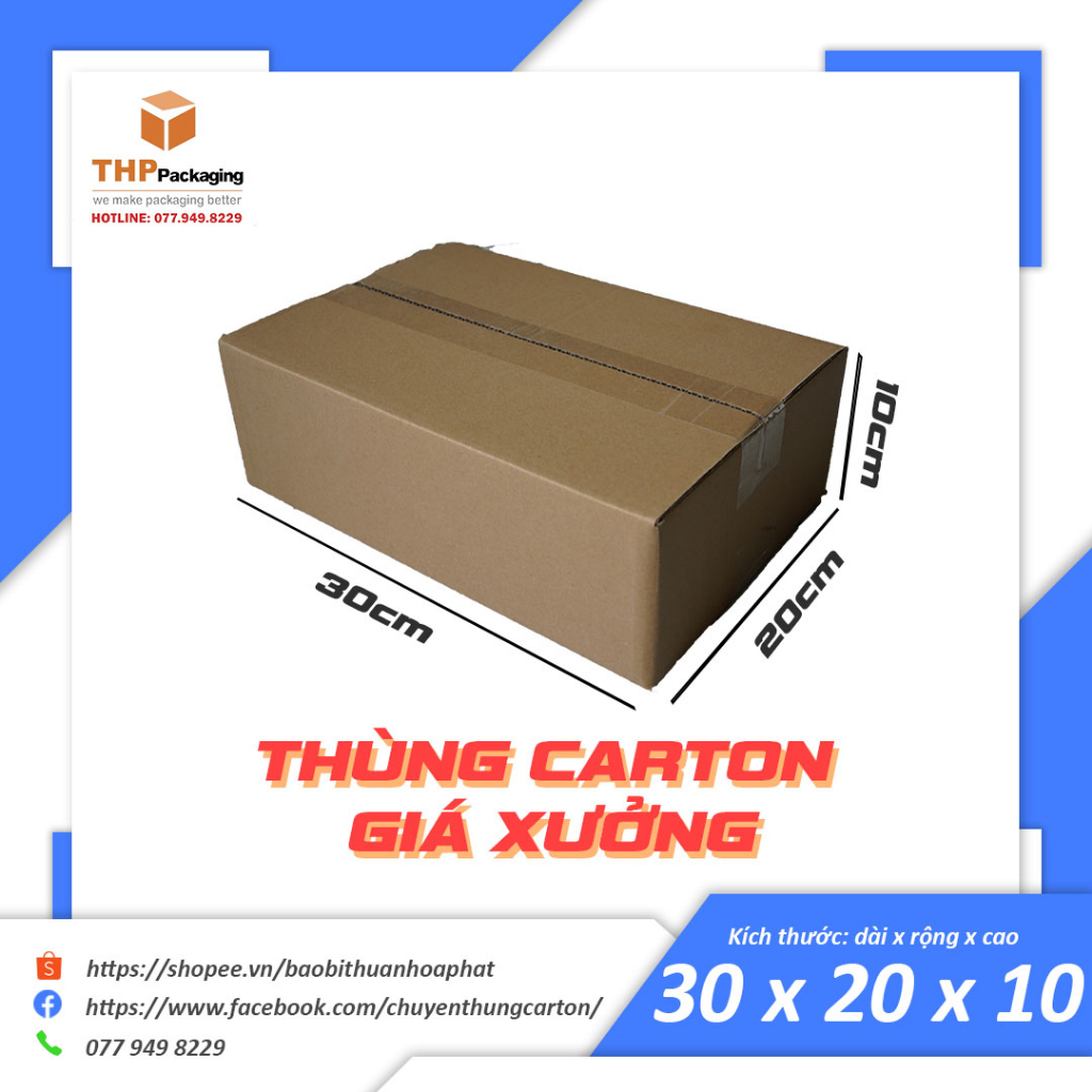 30x20x10 thùng giấy carton