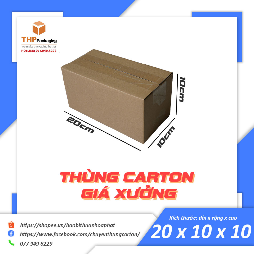 20x10x10 thùng giấy carton