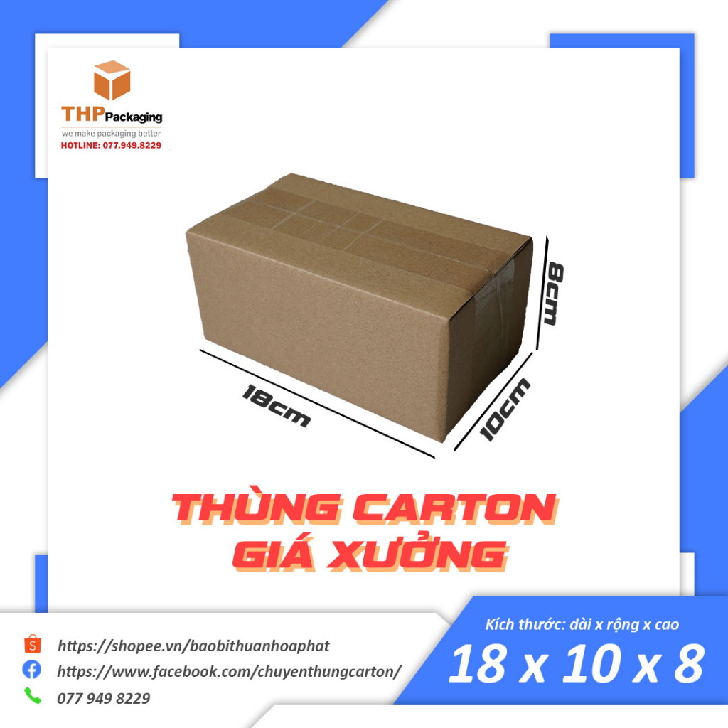 18x10x8 thùng giấy carton