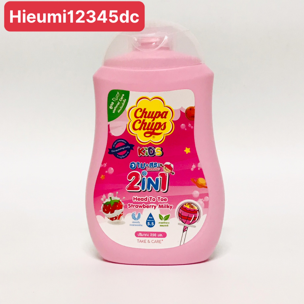 Sữa Tắm Gội Toàn Thân Cho Bé Chupa Chups Kids Thái Lan 250ml