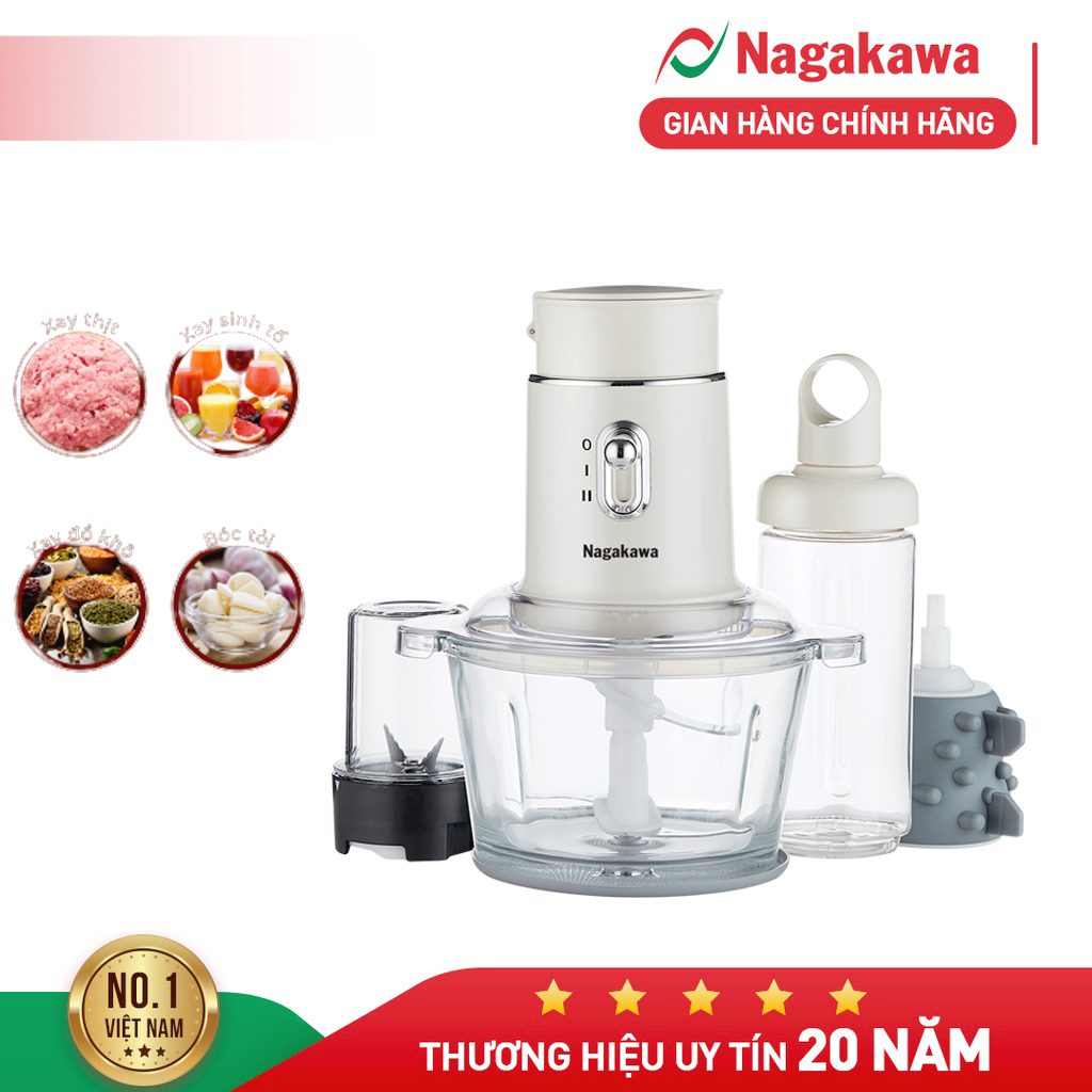 Máy xay thịt đa năng Nagakawa NAG0823 (1,5L – 250w) – Bảo hành 12 tháng