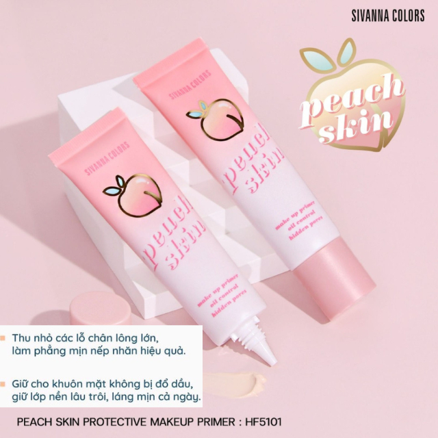 Kem lót đào Sivanna Peach Skin Protective Makeup Primer HF5101 Thái Lan 35ml