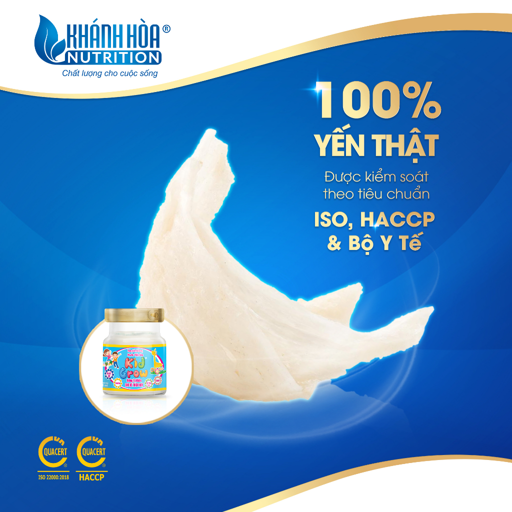 Nước Yến Sào Cho Bé KidGrow Hương Tự Nhiên 12% Tổ yến - Khánh Hòa Nutrition