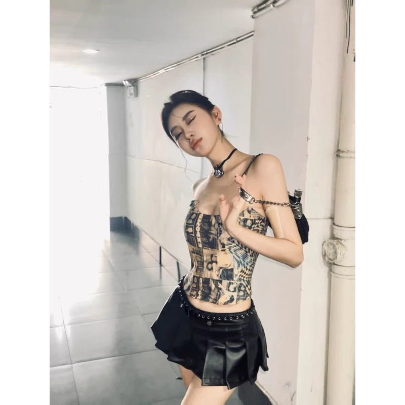 TKLIHN Set váy quây CÁ TÍNH hot TREND 2023 áo quây CORSET hoạ tiết FASHIONITA CÁ TÍNH