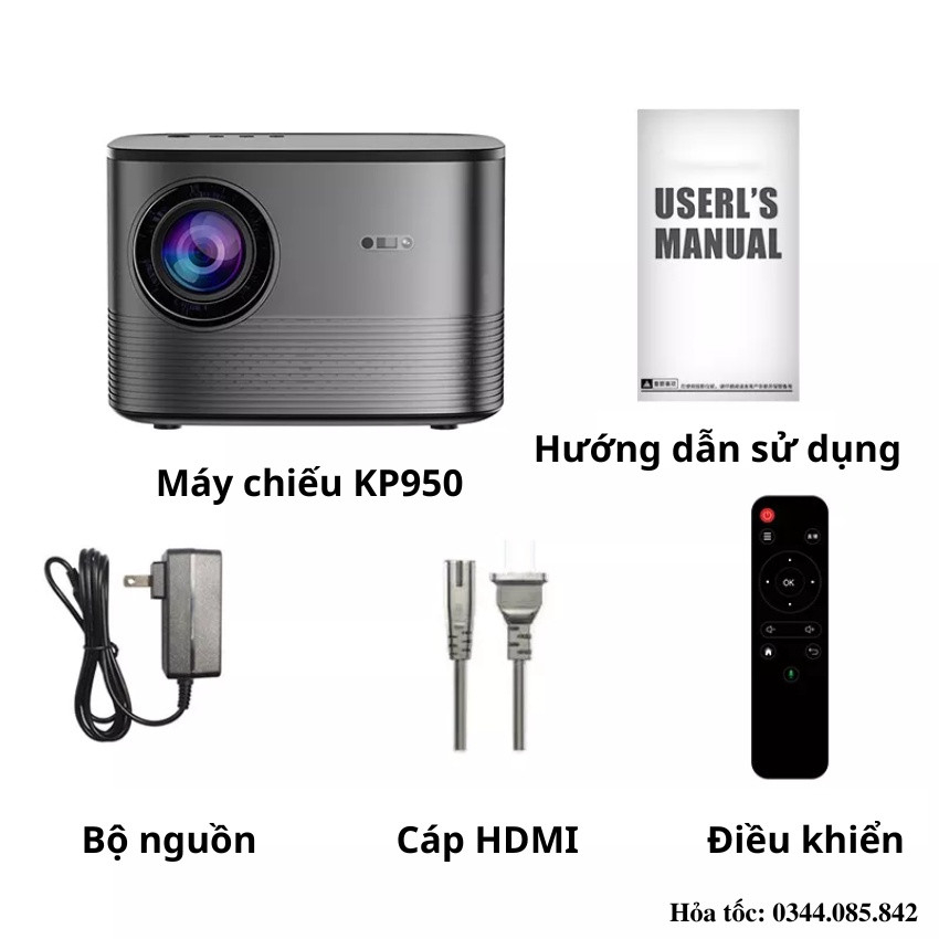 Máy Chiếu Mini KAW KP950 Chính Hãng Cho Văn Phòng, Gia Đình, Trường Học Full HD