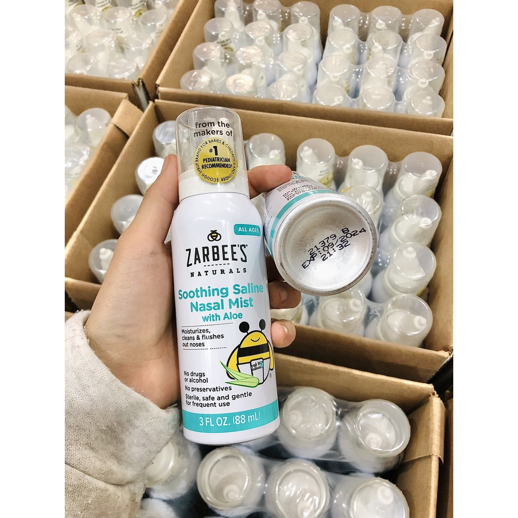 [CHÍNH HÃNG[ Xịt mũi lô hội Zarbee Mỹ 88ml cho bé Zarbees / Zarbee's