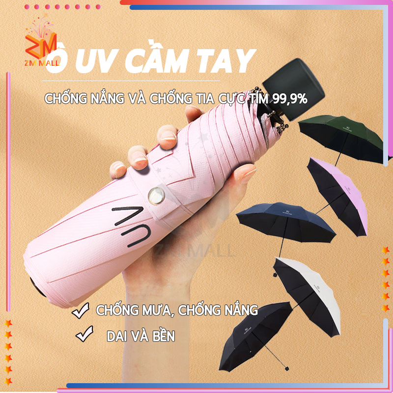 Dù Che Mưa Ngăn Nắng Ngăn Tia UV,ô che nắng,dù gấp gọn hình UV,che mưa ô dù có lớp chống tia UV bảo vệ da