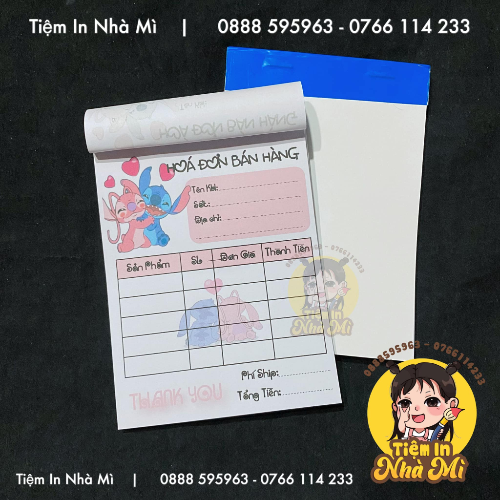 Hoá đơn A6 mẫu Stitch