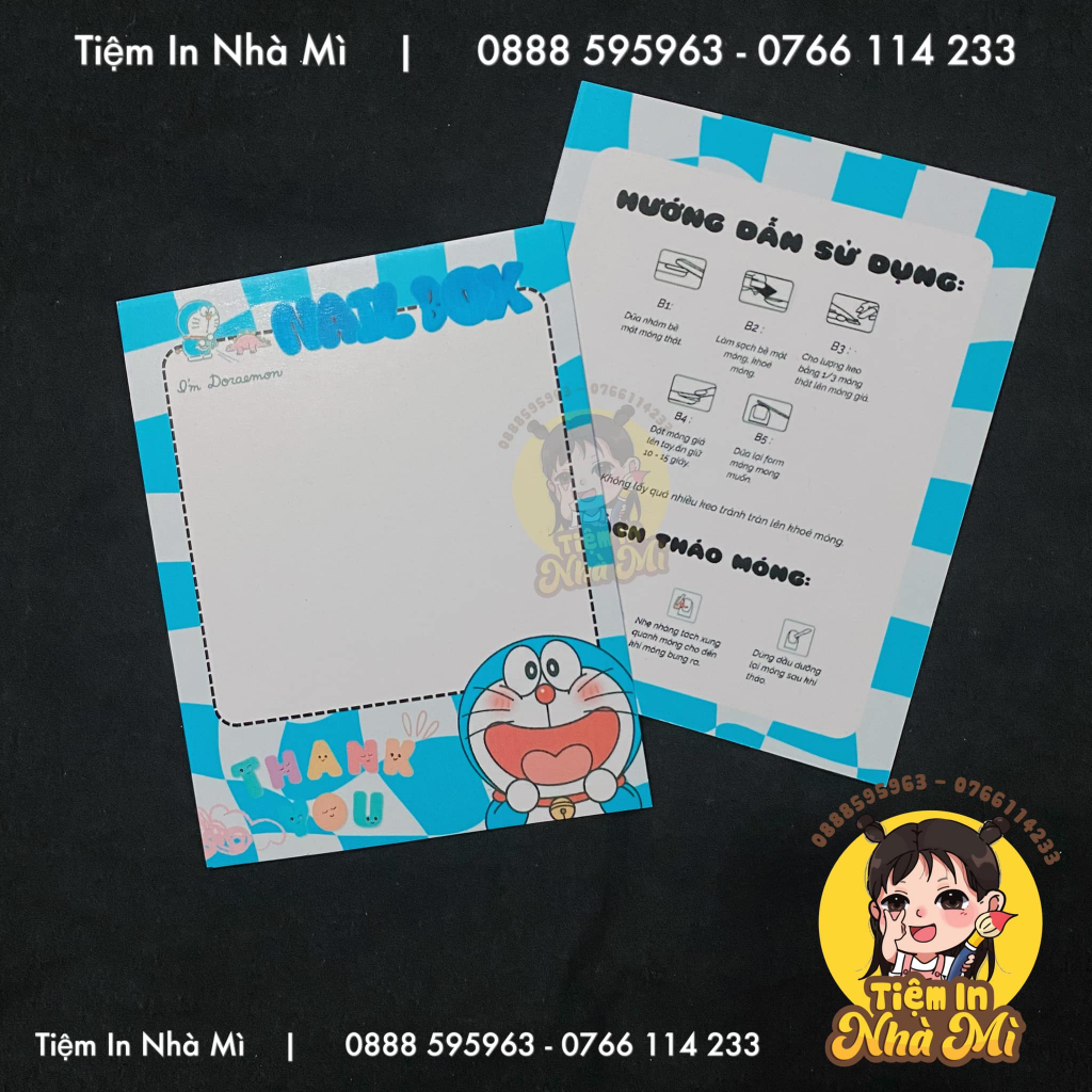 Bìa dán nailbox Mẫu Đôremon